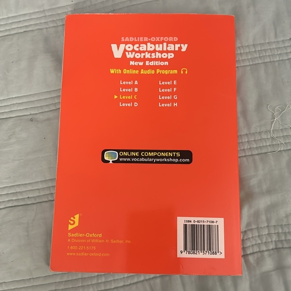 Vocabulary Workshop Level C Student Workbook New Edition, Sadlier-Oxford Online - Picture 7 of 7